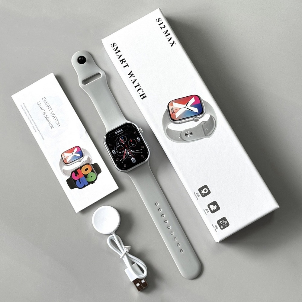 S12 MAX Smart Watch with 2.01" HD Screen & GPS Fitness Tracker NEW